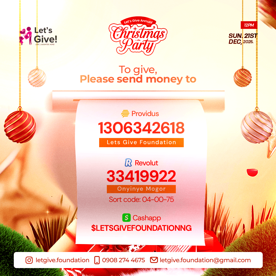 Let's Give Foundation Annual Christmas Party Account Details thumbnail