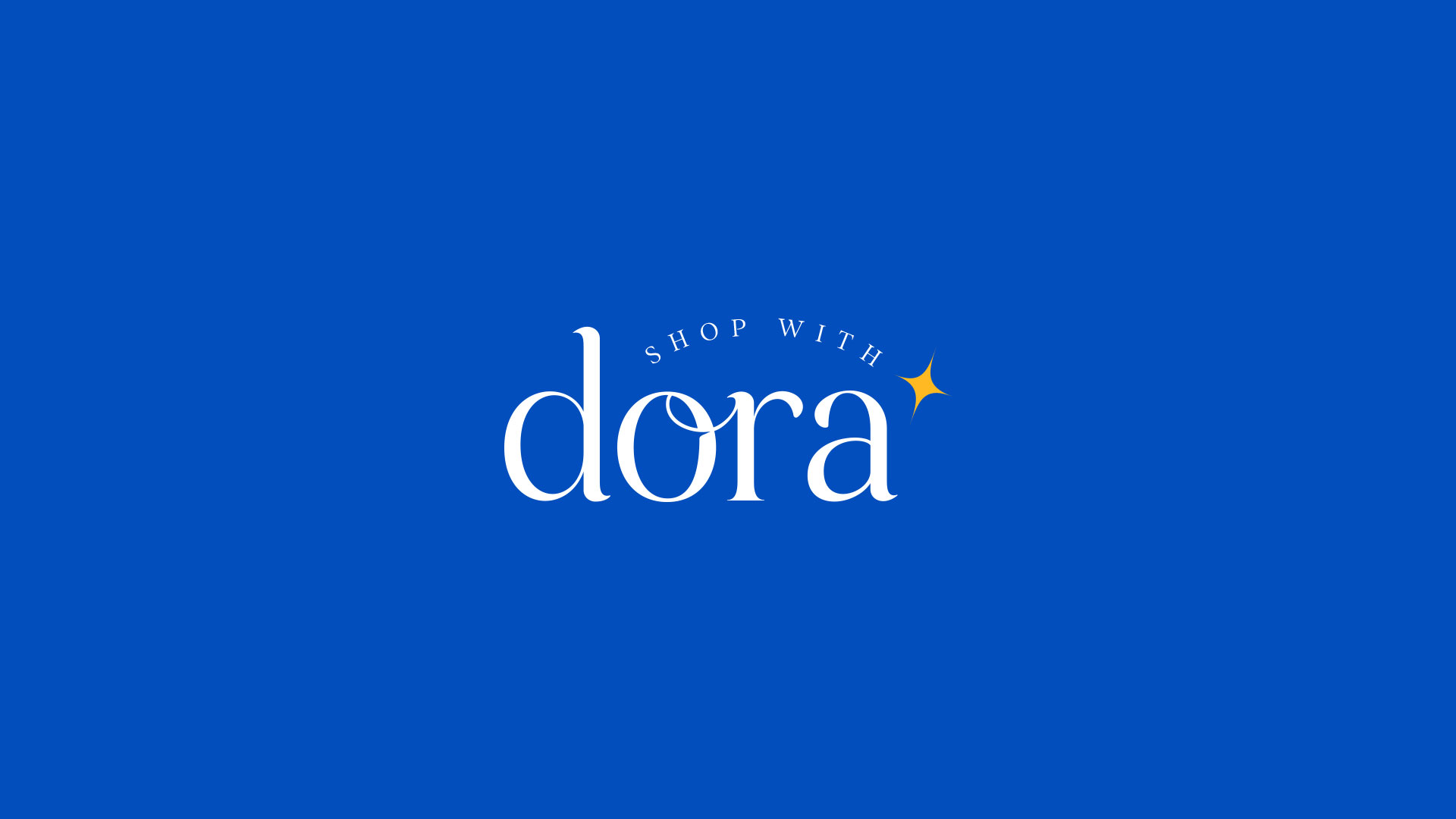 Shop with Dora logo wordmark